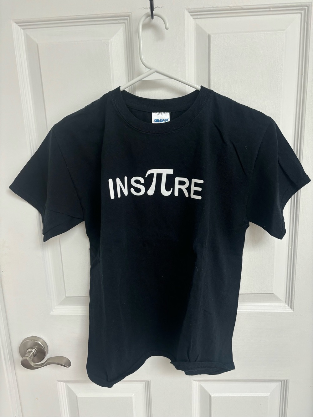 Gildan Black Tee with White INSπRE Graphic - Youth Short Sleeve